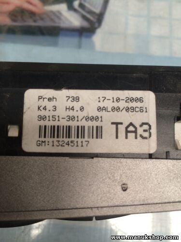 A/C System Opel Astra H TA3 K4.3 H4.0 0AL00/09C61 13245117 90151-301/0001