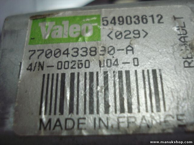 Motor del limpiaparabrisas trasero Renault 7700433890A 7700433890 A 54903612