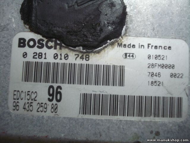 Centralita del motor Citroen 9643525980 BOSCH  0281010748 0 281 010 748