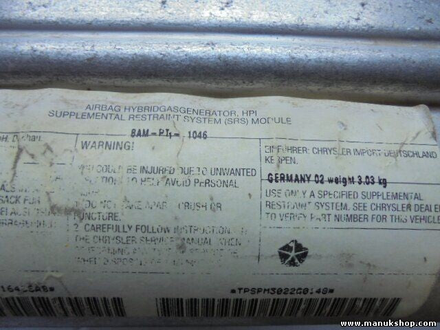 Airbag del pasajero Jeep P55116438AB INSP 239 E268152 TPSPM3022G0