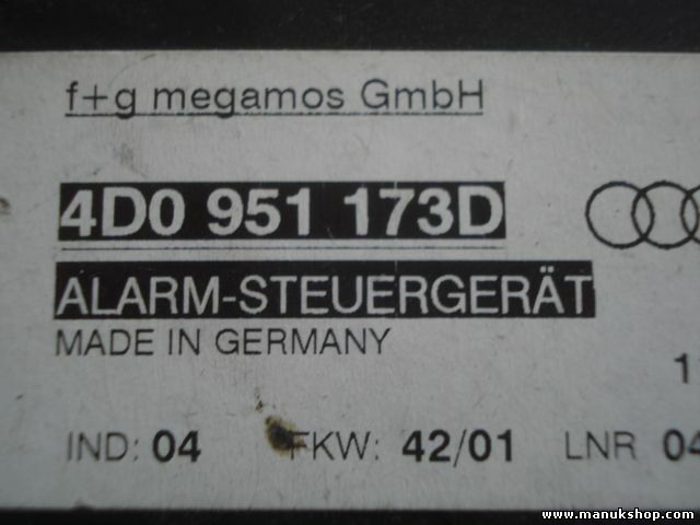 Controller di allarme Audi A6 S6 4B A4 B5 A8 D2 4D0951173D 4DO951173D IND 04