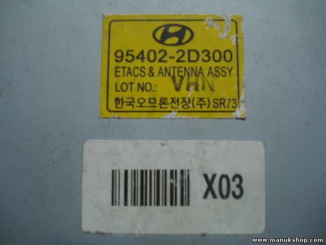 Control de la unidad de alarma inmovilizador módulo Hyundai 954002D300 