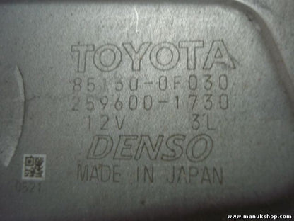 Motor del limpiaparabrisas trasero Toyota Avensis VERSO 851300F030 2596001730