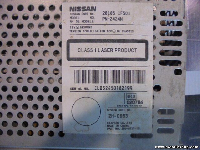Radio CD Nissan Terrano Ford Maverick 2 28185 1F501 281851F501 PN-2424N