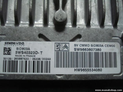 Centralita del motor Peugeot 307 SID803A 9663607380 SW9663607380 5WS40323DT