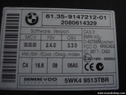 Centralita módulo básico BMW E60 E61 E63 E65 E66 E53 6135914721201 2080614329