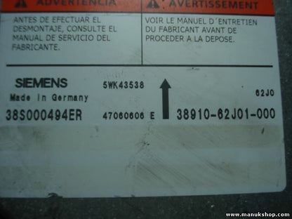 Airbag Centralita Suzuki Swift 3891062J01000 38910-62J01-000 SIEMENS 5WK43538