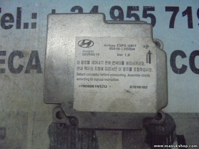 Airbag Centralita Hyundai Elantra 2000–2006 959102D350 vedi 1.0 Delphi 09386019