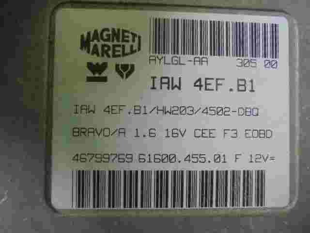 Centralita FIAT BRAVO BRAVA 1.6 46799769 6160045501F MAGNETI MARELLI IAW4EFB1