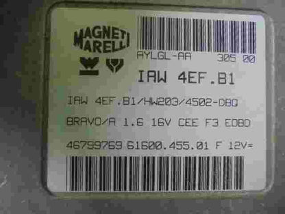 Centralita FIAT BRAVO BRAVA 1.6 46799769 6160045501F MAGNETI MARELLI IAW4EFB1