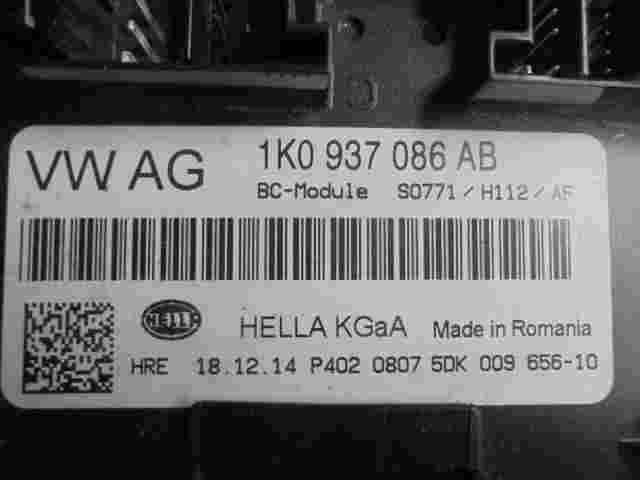 Controlador Confort Seat Altea 1K0937086AB 1KO937086AB HELLA 5DK00965610