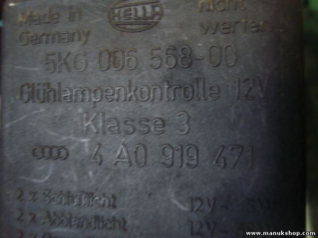 Luz de freno del relé de control Audi A6 100 C4 A4 B5 80 B4 4A0919471