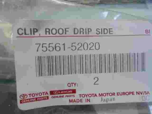 Clip Roof Drip Side / Lexus RX III Toyota Land Cruiser Prado 150 RAV4 7556152020