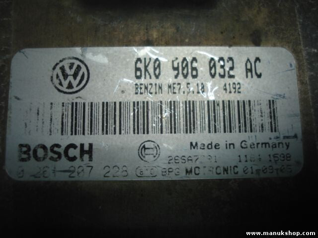 Centralita Seat Ibiza 1.6 ME75.10 4192 6K0906032AC BOSCH 0261207228