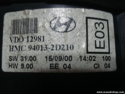 Esferas del cuadro instrumentos Hyundai Elantra 2.0 CRDJ VDO 12981 HMC