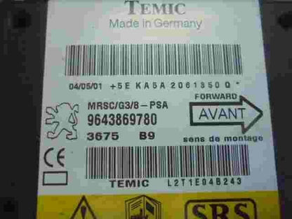 Sensore di impatto airbag Peugeot 607 9643869780 B9 Temic L2T1E04B243