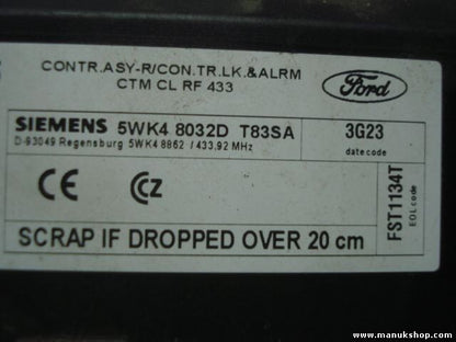 Controlador Confort Ford Fiesta V 2S6T-15K600 CF 2S6T15K600CF SIEMENS 5WK48032D