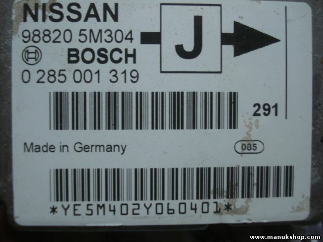 Airbag Centralita Nissan Almera N16 04/00-03/01 988205M304 J BOSCH 0285001319