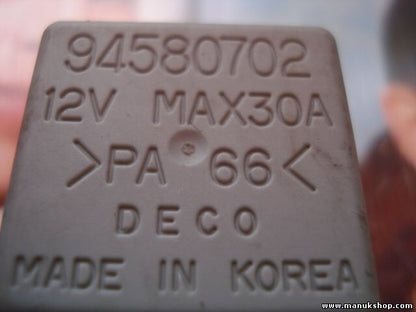 Relè Daewoo Chevrolet 94580702 MAX30A 12 V