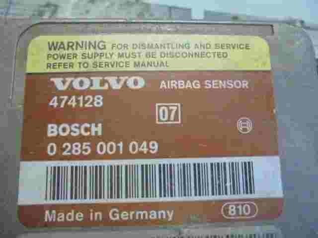 Sensore di impatto airbag Volvo 440 460 474128 BOSCH 0285001049 0 285 001 049
