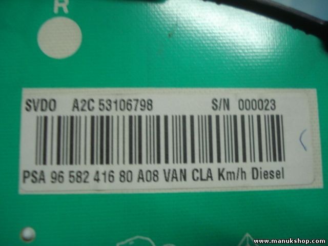 Cuadro de instrumentos Peugeot 1007 1.4 HDI SIEMENS VDO A2C53106798 PSA
