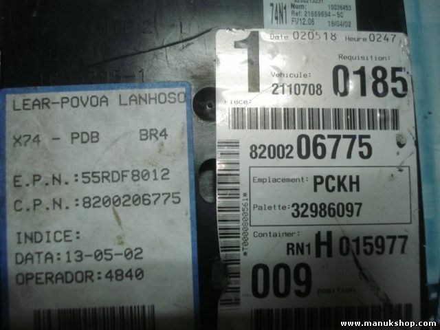 Scatola fusibili Renault Laguna II 8200206775 8200213231