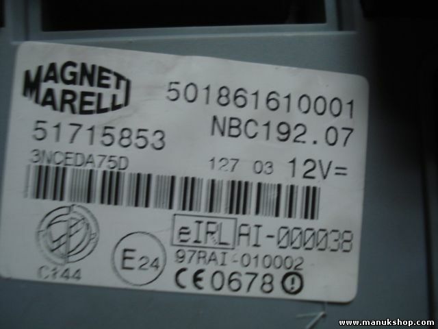 Computer di controllo corpo Fiat 51715853 0051715853 501861610001 NBC192.07