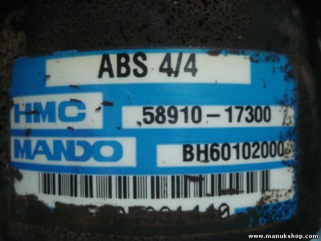 Unidad hidráulica del ABS Hyundai Matrix 2001 MANDO 5891017300 9566017000