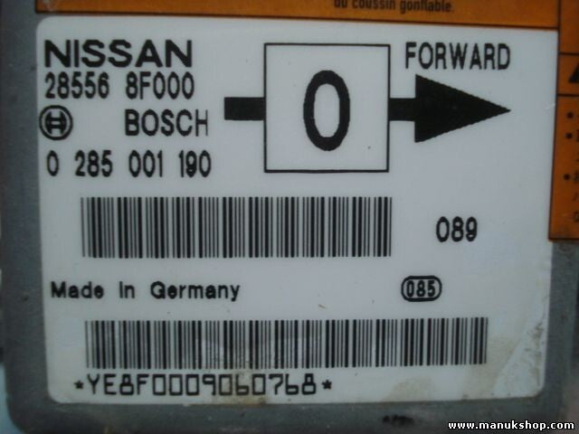 Sensor de impacto de airbag Nissan R20 285568F000 BOSCH 0285001190 0 285 001 190