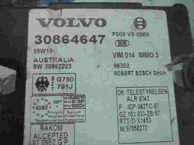 Controllo unità di allarme immobilizzatore modulo Volvo S40 V40 30864647 99W10