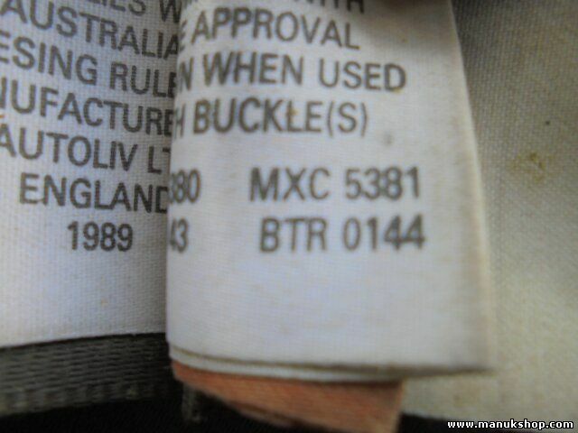 Cintura di sicurezza anteriore sinistra Range Rover MXC5379RUN MXC5381 BTR0144