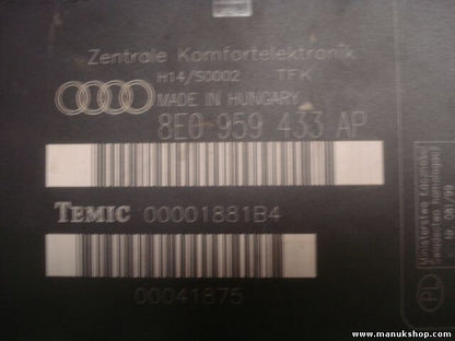 Modulo Electrónico Confort Audi A4 B6 TEMIC 00001881B4 8E0959433AP