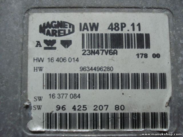 Centralita del motor Peugeot 406 Citroen 9642520780 IAW48P11 9634496280