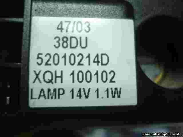 Reloj Digital  Land Rover Freelander 52010214D LAMP 14V1.1W XQH 100102