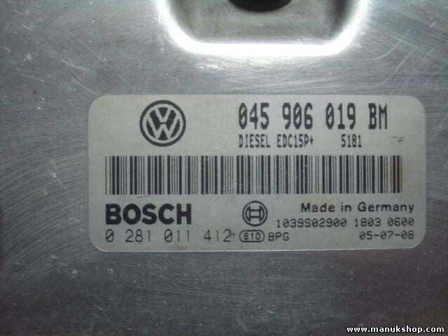 Centralita del motor Skoda Fabia VW Polo Seat Ibiza 1.4 TDI 0281011412