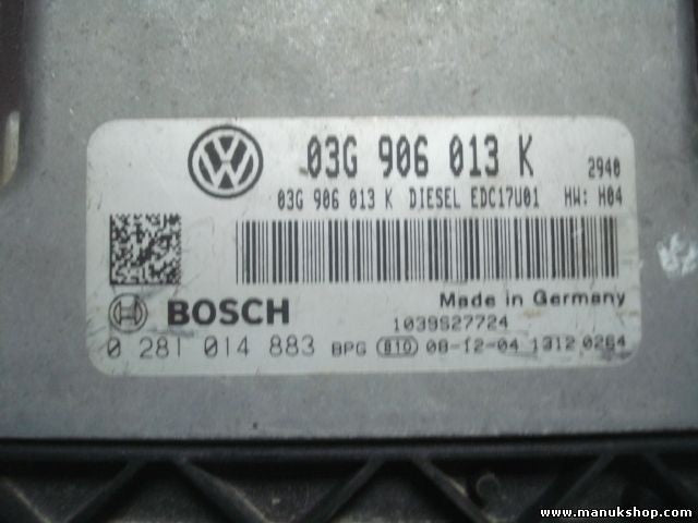 Centralita del motor VW Seat Ibiza 6J5 Golf 5 03G906013K 1039S277724 13120264