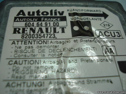 Airbag Centralita Renault Kangoo (AA) 8200354723 8200 354 723 604649100 