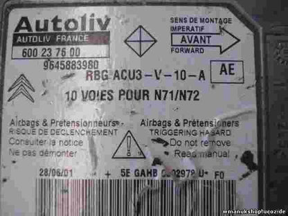 Sensore di impatto airbag Citroen Xsara (AE) 9645883980 600237600