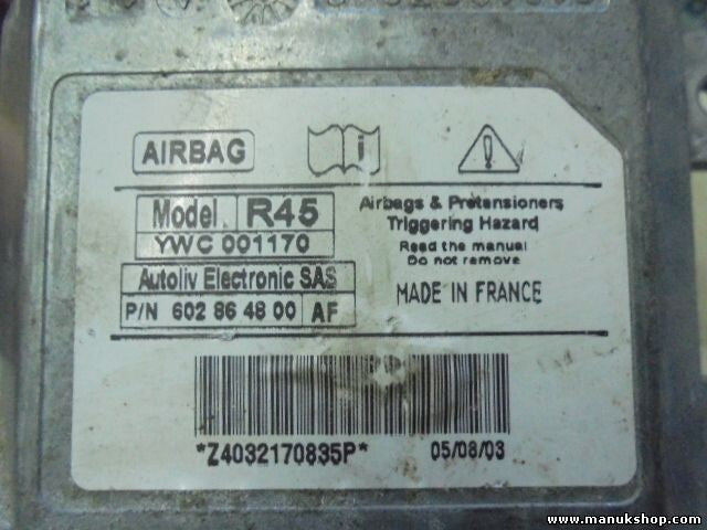 Sensor de impacto de airbag Rover R45 YWC001170 YWC 001170 602864800AF