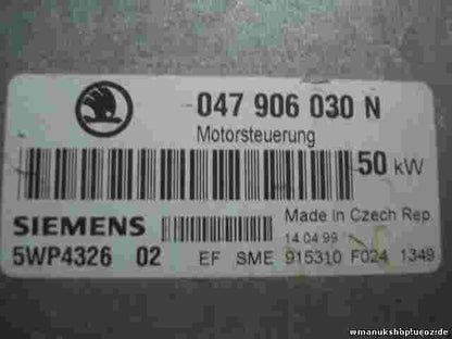 Centralita  Skoda 047906030N 047 906 030 N SIEMENS 5WP4 326 02 5WP432602
