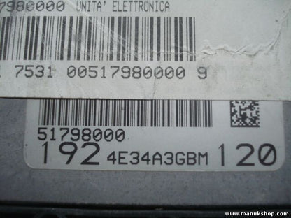 Centralita del motor Alfa 147 Fiat Stilo 51798000 192 4E34A3GBM BOSCH 0281013672