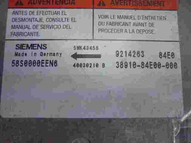 Sensore di impatto airbag Opel 1084E00000 5WK43458 58S0000EEN6 9214263