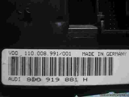 Cuadro de instrumentos  Audi A4 B5 V6 2.5 1998 8D0919881H VDO 110008991001