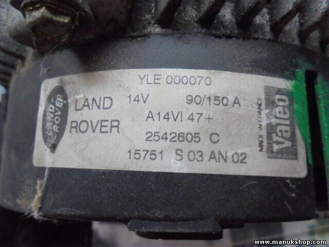 Alternador Land Rover Freelander 2,0 Td4 BMW E46 VALEO YLE000070 YLE 000070