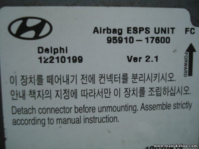 Airbag Centralita Hyundai Matrix VER 2.1 9591017600 95910-17600 DELPHI 12210199