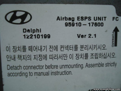 Airbag Centralita Hyundai Matrix VER 2.1 9591017600 95910-17600 DELPHI 12210199