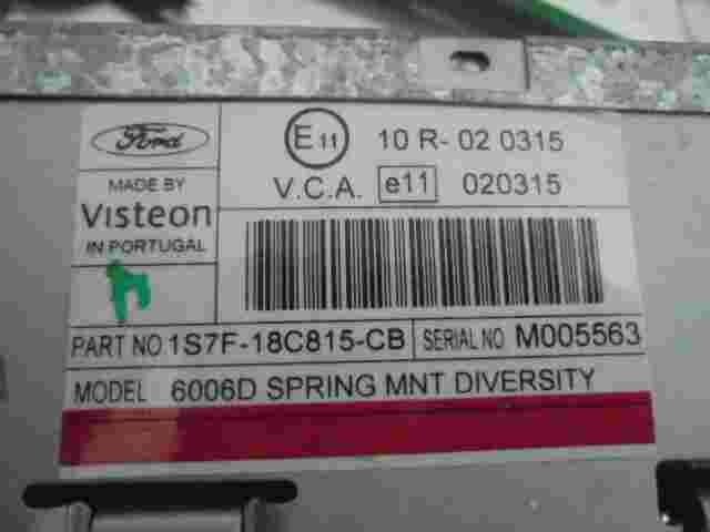 Radio CD WMA AM/FM Ford Transit Mondeo VISTEON 1S7F18C815CB 1S7F-18C815-CB