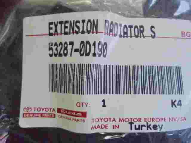 Extension Radiator S RH  Toyota Yaris 532870D190 53287-0D190