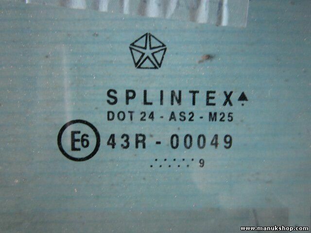 Vetro porta posteriore destro Jeep Grand Cherokee 43R00049 DOT24AS2M25 E6