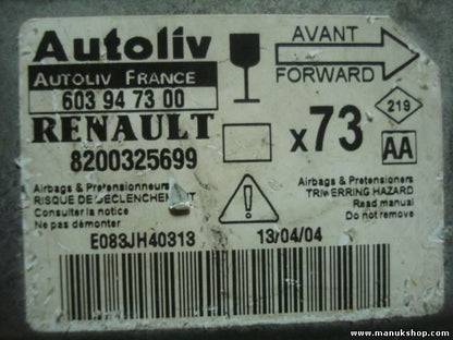 Airbag Centralita Renault Vel Satis 2004 (AA) 8200325699 603947300